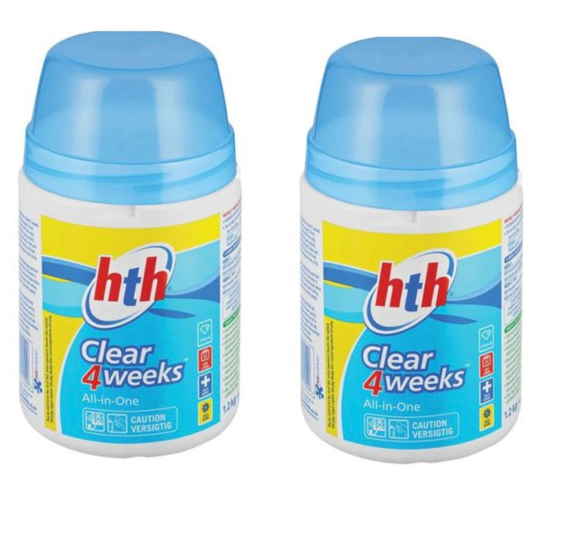 HTH Clear 4 Weeks All-In-One Swimming Pool Care (2 bottles x 1.2kg)
